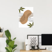 minimalist botanical boho wall art poster ポスター (ホームオフィス)