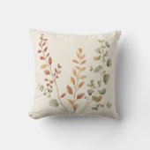 Minimalist Botanical Branches Decorative Pillow クッション (正面)