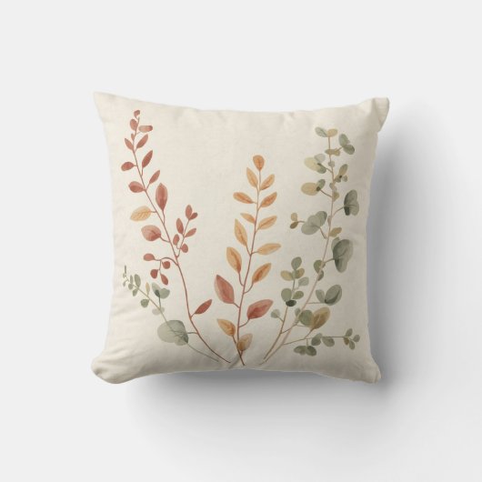 Minimalist Botanical Branches Decorative Pillow クッション (正面)