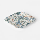 Minimalist Botanical Harmony – Soft Green & Beige  ペーパープレート (傾斜あり)