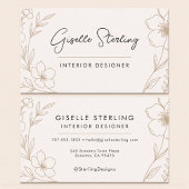 Minimalist Botanical Interior Decorator 名刺