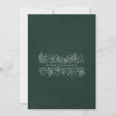 Minimalist Botanical Leafy Wedding Invitation 招待状 (裏面)