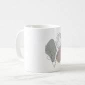 Minimalist Botanical Line Art Mother’s Day コーヒーマグカップ (正面左)