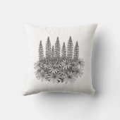 Minimalist Botanical Lupine Throw Pillow クッション (裏面)