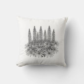 Minimalist Botanical Lupine Throw Pillow クッション (正面)