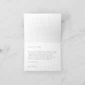 Minimalist Botanical Modern Wedding Thank You Card 招待状 (内部)