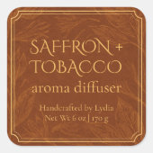 Minimalist Botanical Reed Diffuser Label Template スクエアシール (正面)