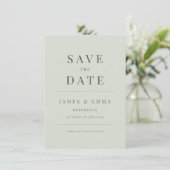 Minimalist Botanical Save the Date Pale Sage (スタンド正面)
