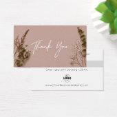 Minimalist Botanical Thank You Discount Card (デスク)