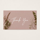 Minimalist Botanical Thank You Discount Card (正面)