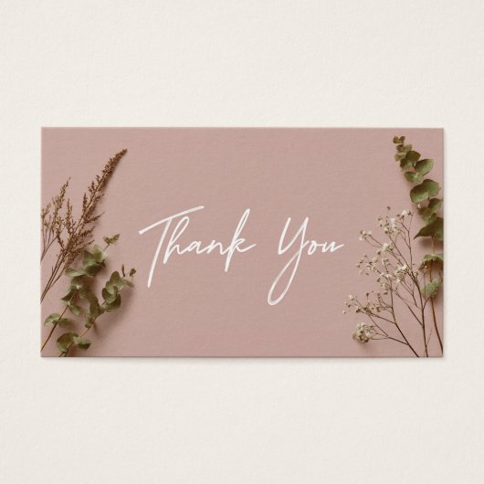 Minimalist Botanical Thank You Discount Card (正面)