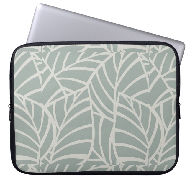 Minimalist Botanical Veins  ラップトップスリーブ (正面)