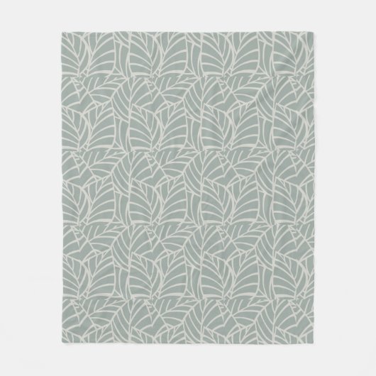 Minimalist Botanical Veins Fleece Blanket フリースブランケット (正面)