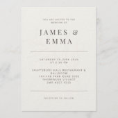 Minimalist Botanical | Warm White 招待状 (正面)