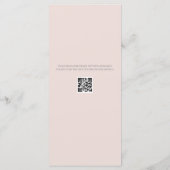 Minimalist Botanical Wedding Menu | Warm Blush メニュー (裏面)