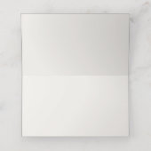 Minimalist Botanical Wedding | Warm White プレイスカード (内部開封)