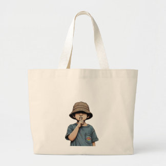 Minimalist Boy Illustration Tote Bag  ラージトートバッグ