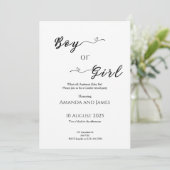 Minimalist Boy or Girl Gender Reveal 招待状 (スタンド正面)