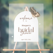 Minimalist Bridal Shower Welcome Arch Frosted アクリルサイン (ニュートラル)
