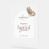 Minimalist Bridal Shower Welcome Arch Frosted アクリルサイン (傾斜)