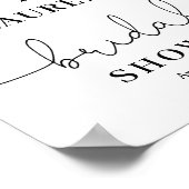 Minimalist Bridal Shower welcome sign ポスター (角)