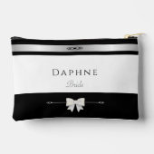 Minimalist Bride Gift | Elegant Typography Makeup アクセサリーポーチ (裏面)