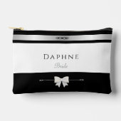 Minimalist Bride Gift | Elegant Typography Makeup アクセサリーポーチ (正面)