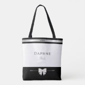 Minimalist Bride Gift | Elegant Typography Tote トートバッグ (裏面)