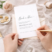 Minimalist Bride In Bloom bridal Shower Invitation 招待状