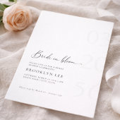 Minimalist Bride In Bloom bridal Shower Invitation 招待状