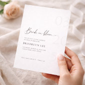 Minimalist Bride In Bloom bridal Shower Invitation 招待状
