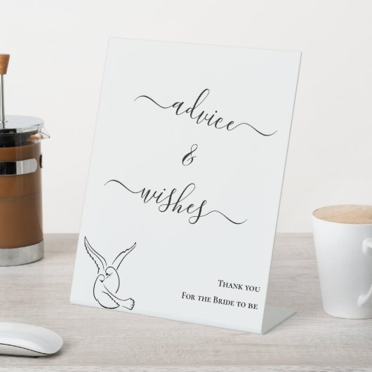 Minimalist Bride to Be table top sign 台座サイン (インサイチュ)