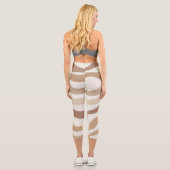 Minimalist Brown Beige Women's Capri Yoga Pants カプリレギンス (裏面)