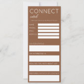 Minimalist Brown Church Connection Card 招待状 (裏面)