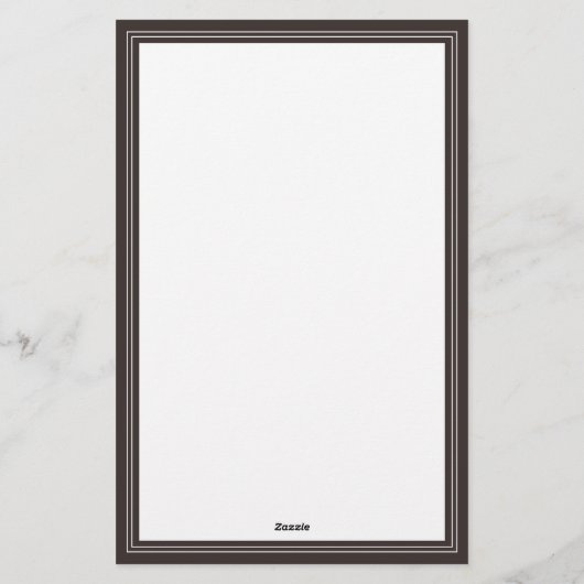 Minimalist Brown Monogram 便箋 (裏面)