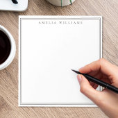 Minimalist Brown Monogram Two Border ノートパッド