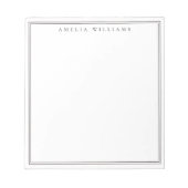 Minimalist Brown Monogram Two Border ノートパッド (正面)