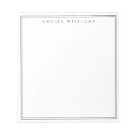 Minimalist Brown Monogram Two Border ノートパッド