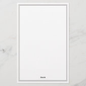 Minimalist Brown Monogram Two Border 便箋 (裏面)