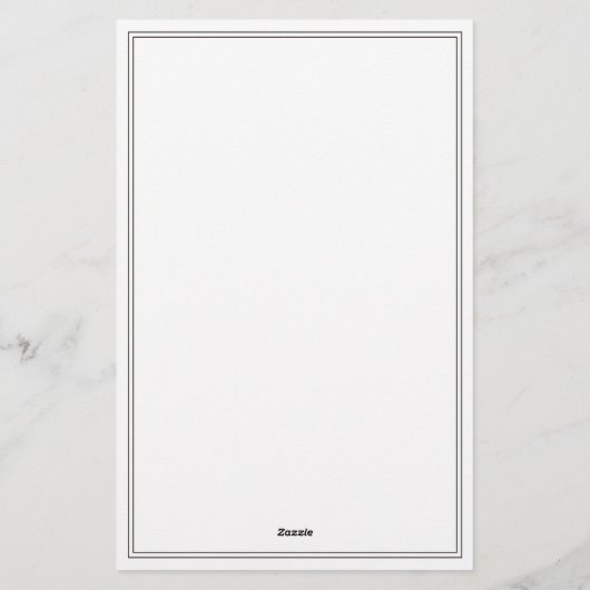 Minimalist Brown Monogram Two Border 便箋 (裏面)