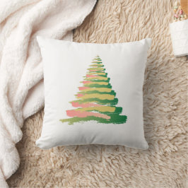 Minimalist Brushstroke Christmas Tree クッション