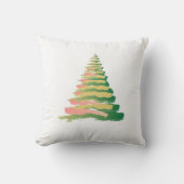 Minimalist Brushstroke Christmas Tree クッション (正面)