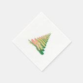 Minimalist Brushstroke Christmas Tree スタンダードカクテルナプキン (角)