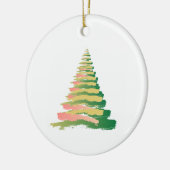 Minimalist Brushstroke Christmas Tree セラミックオーナメント (左)
