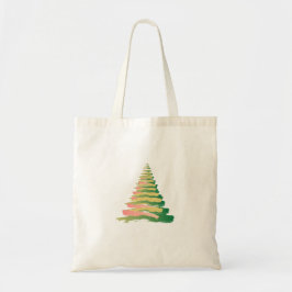 Minimalist Brushstroke Christmas Tree トートバッグ