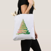 Minimalist Brushstroke Christmas Tree トートバッグ (クローズアップ)
