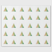 Minimalist Brushstroke Christmas Tree ラッピングペーパー (フラット)