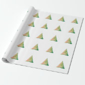 Minimalist Brushstroke Christmas Tree ラッピングペーパー (アンロールド)