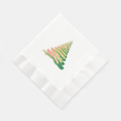 Minimalist Brushstroke Christmas Tree 縁ありランチョンナプキン (角)