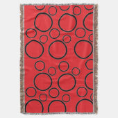 Minimalist Bubbles: Geometric Circle Pattern スローブランケット (正面縦)